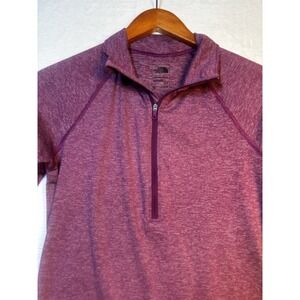 The North Face 1/4 Zip Pullover Sweatshirt‎ Womens S Purple Flash Dry Casual
